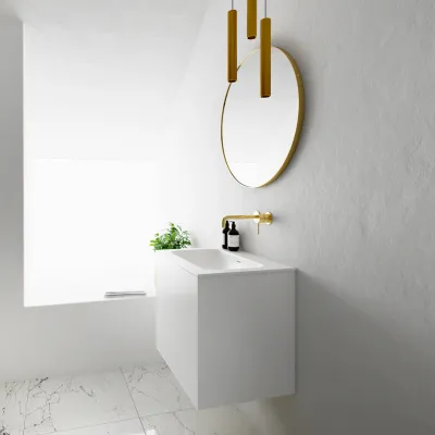Pulcher Mood 60 Soft - Badmøbel 60x46 cm, Mathvid m/ SolidTec® vask
