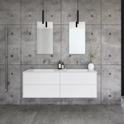 Pulcher Mood 160D Soho - Badmøbel 160x46 cm, Mathvid m/ SolidTec® vask