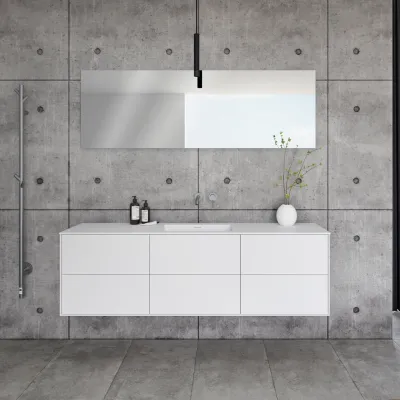 Pulcher Mood 180 Soho - Badmøbel 180x46 cm, Mathvid m/ SolidTec® vask