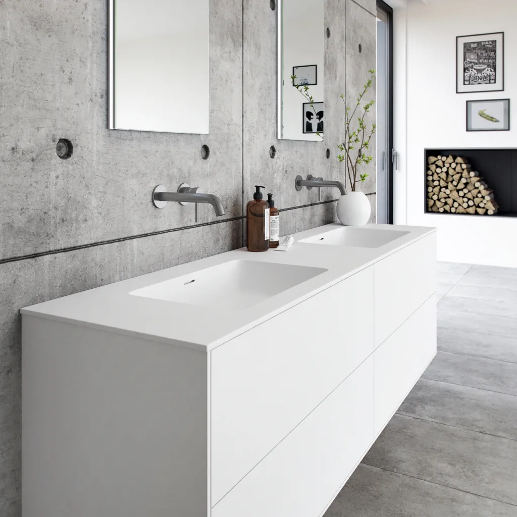 Pulcher Mood 180D Soho - Badmøbel 180x46 cm, Mathvid m/ SolidTec® vask