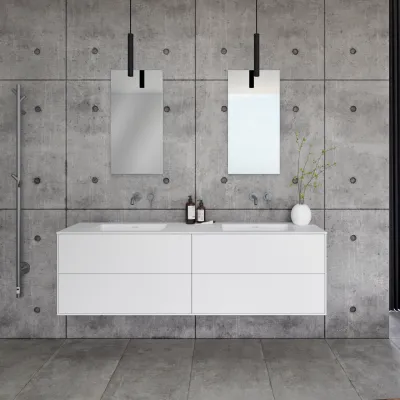 Pulcher Mood 180D Soho - Badmøbel 180x46 cm, Mathvid m/ SolidTec® vask