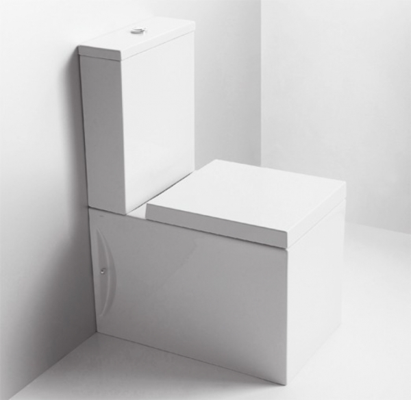 Ufficio Tecnico - Frozen Square toilet - FZ07+09, Hvid porcelæn